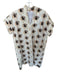 Brooke Wright Size L Brown & White Cotton & Linen Kimono Short Sleeve Midi Dress Brown & White / L