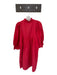 Never a Wallflower Size XL Red Cotton Long Balloon Sleeve Ruffle Collar Dress Red / XL