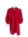 Never a Wallflower Size XL Red Cotton Long Balloon Sleeve Ruffle Collar Dress Red / XL