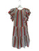 Ulla Johnson Size 10 Red & Tan Cotton Flutter Sleeves Striped Maxi Dress Red & Tan / 10