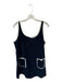 Tuckernuck Size M Navy & white Terry Cloth Sleeveless Piping Front Pockets Dress Navy & white / M