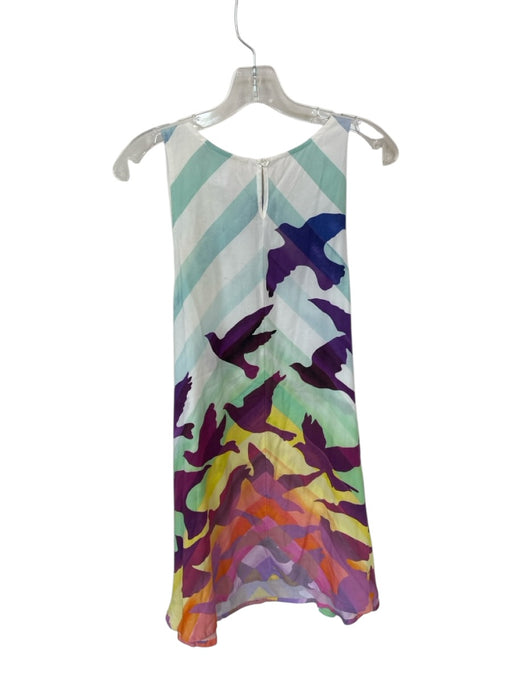 Mara Hoffman Size L White & Multi Viscose Sleeveless Birds Dress White & Multi / L