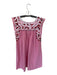 Mi Golondrina Size L Pink & Red Cotton Cap Sleeve Embroidered Flowers Dress Pink & Red / L