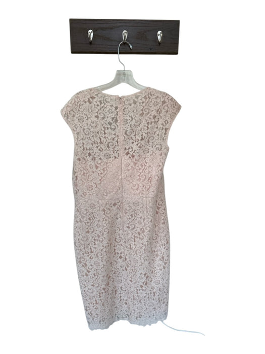 Shoshanna Size 12 Blush Lace Sleeveless lined Boning Back Zip Dress Blush / 12