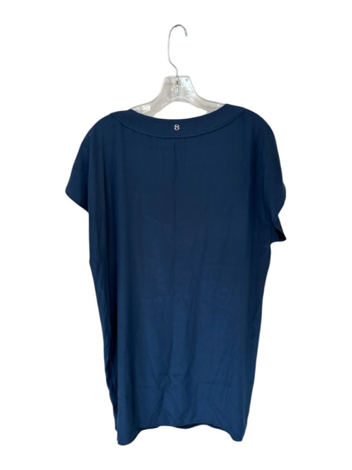 Marie Oliver Size L Navy Silk Cap Sleeve Tassels Dress Navy / L