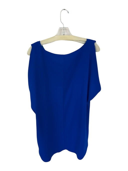 Amanda Uprichard Size L Royal Blue Polyester Blend Cap Sleeve Scoop Neck Dress Royal Blue / L