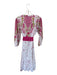 ISLAPAYAL Size XL White & Purple Cotton Long Sleeve Botanical Lined Maxi Dress White & Purple / XL