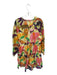 J. Crew Size XL Yellow & Purple Cotton Long Balloon Sleeve Animals V Neck Dress Yellow & Purple / XL
