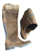 Frye Shoe Size 9 Brown Suede Stretch Back Side Zip Over the Knee Tassel Boots Brown / 9