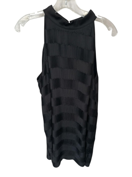 Marie Oliver Size L Black Polyester Sleeveless Acordian Pleated Dress Black / L