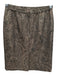 Carmen Marc Valvo Collection Size 8 Brown & Gold Acetate Blend Beaded Skirt Set Brown & Gold / 8