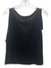 St. John Size 10 Black Missing Fabric Tag Open Knit Sleeveless V Neck Ruffle Top Black / 10