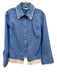 Veronica Beard Size 4 Light blue & white Cotton Blend Long Sleeve Layered Top Light blue & white / 4