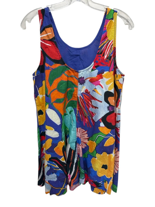 Maeve Size M Blue & Multi No Fabric Tag Sleeveless Abstract Floral A line Dress Blue & Multi / M