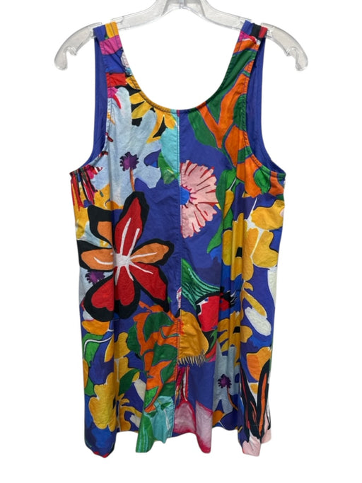 Maeve Size M Blue & Multi No Fabric Tag Sleeveless Abstract Floral A line Dress Blue & Multi / M