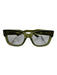 Gucci Green Acetate Studded tinted lens Square Wayfarer Sunglasses Green