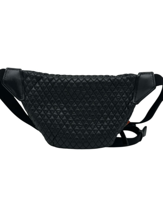 Moncler Black Polyamide Leather trim Quilted Logo Belt Bag Bag Black