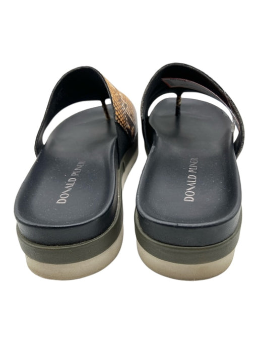 Donald Pliner Shoe Size 8.5 Black Rubber Snake Embossed Platform Sandals Black / 8.5