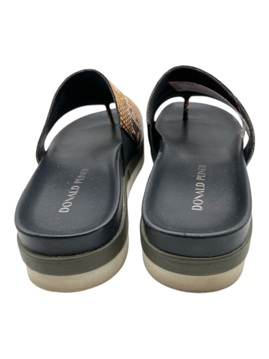 Donald Pliner Shoe Size 8.5 Black Rubber Snake Embossed Platform Sandals Black / 8.5