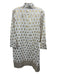 Jude Connally Size S White Cotton Gold Accents Mock Neck Long Sleeve Dress White / S