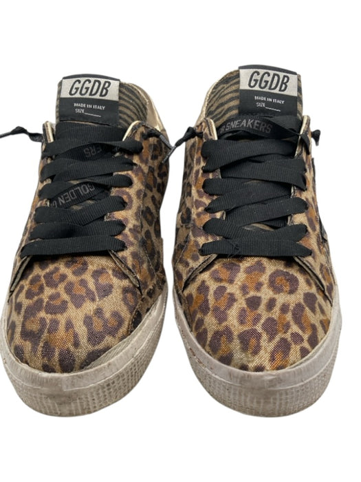 Golden Goose Shoe Size 40 Brown Textile & Leather Leopard Print Low Top Sneakers Brown / 40