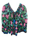 Kenzo x H&M Size 6 Green & Pink Polyester Abstract Print Off Shoulder Skirt Set Green & Pink / 6