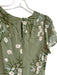 Reformation Size 0 Green Viscose Floral Flutter Sleeve Mini Dress Green / 0