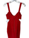 Zara Size XS Red Polyester Sleeveless Side Cut Outs Midi Back Zip Dress Red / XS