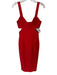 Zara Size XS Red Polyester Sleeveless Side Cut Outs Midi Back Zip Dress Red / XS