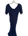 Tadashi Shoji Size S Navy Polyester 3/4 Sleeve Pleated Gathered Back Zip Gown Navy / S