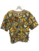 Dolan Size S Beige, Orange, Blue Polyester Blend Tulle Butterflies Top Beige, Orange, Blue / S