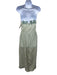 Fanm Mon Size Small Sage green Linen Strapless Embroidered Maxi Dress Sage green / Small