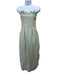 Fanm Mon Size Small Sage green Linen Strapless Embroidered Maxi Dress Sage green / Small