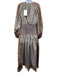 Ulla Johnson Size 6 Aqua Blue & orange Polyester Long Balloon Sleeve Dress Aqua Blue & orange / 6