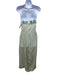 Fanm Mon Size Small Sage green Linen Strapless Embroidered Maxi Dress Sage green / Small