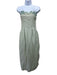 Fanm Mon Size Small Sage green Linen Strapless Embroidered Maxi Dress Sage green / Small