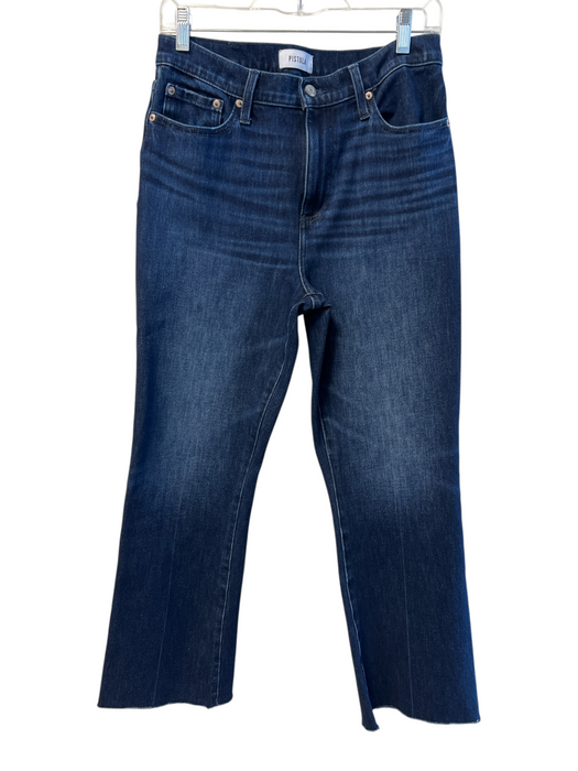Pistola Size 29 Dark Wash Cotton Zip Fly Whiskering High Rise Straight Leg Jeans Dark Wash / 29