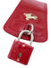 Burberry Red Leather & Nylon Top Handle Quilted Gold Hardware Hobo Bag Red / Medium