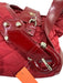 Burberry Red Leather & Nylon Top Handle Quilted Gold Hardware Hobo Bag Red / Medium