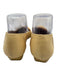 Furla Shoe Size 37 Yellow Beige Leather Upper Square Toe Logo Block Heel Loafers Yellow Beige / 37