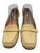 Furla Shoe Size 37 Yellow Beige Leather Upper Square Toe Logo Block Heel Loafers Yellow Beige / 37