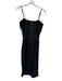 Aqua Size XS Black Polyester Silver Studs Spaghetti Strap Midi Back Slit Dress Black / XS