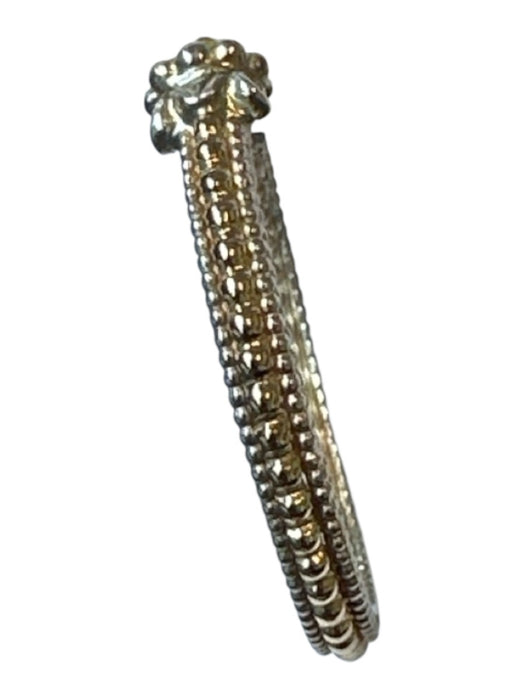 Vahan Silver & Gold 14k Gold Post Back Hoops Sterling Silver Two Tone Earrings Silver & Gold