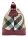 Burberry Beige & Red Print Coated Canvas Novacheck Top Handle Bag Beige & Red Print / XS