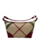 Burberry Beige & Red Print Coated Canvas Novacheck Top Handle Bag Beige & Red Print / XS