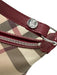 Burberry Beige & Red Print Coated Canvas Novacheck Top Handle Bag Beige & Red Print / XS