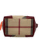 Burberry Beige & Red Print Coated Canvas Novacheck Top Handle Bag Beige & Red Print / XS