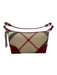Burberry Beige & Red Print Coated Canvas Novacheck Top Handle Bag Beige & Red Print / XS