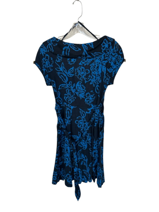 Free People Size Est XS Navy & Blue Linen Cap Sleeve Botanical Buttons Dress Navy & Blue / Est XS