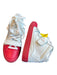 Giacomorelli Shoe Size 38 White & Red Leather High Top Velcro Athletic Sneakers White & Red / 38